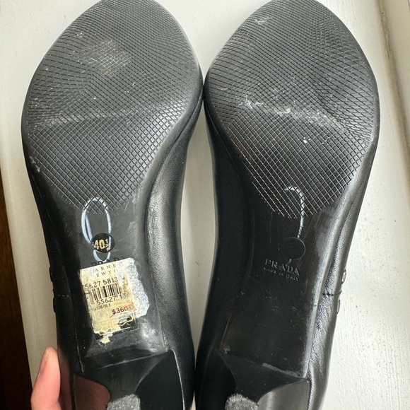 Black Prada Heels size 40 1/2 - Picture 4 of 6